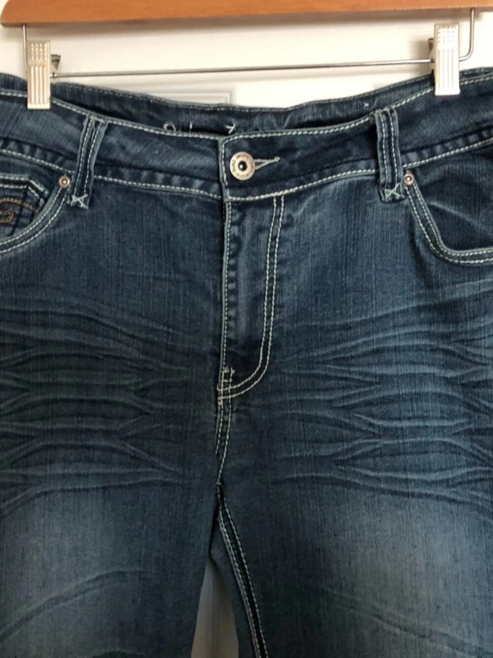 Suko Jeans Women's Blue Wash Straight Leg Comfort Fit 5-Pocket Size 14-